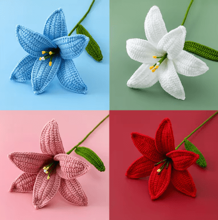 Hand-knitted Crochet Lily