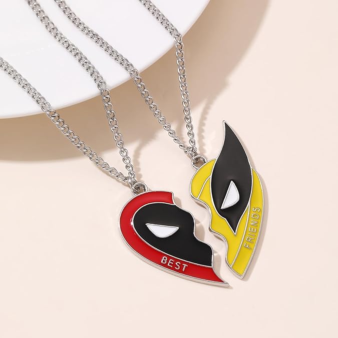 Mykro Disney Marvel Deadpool and Wolverine Limited Edition Best Friends Necklace （2 Pieces)