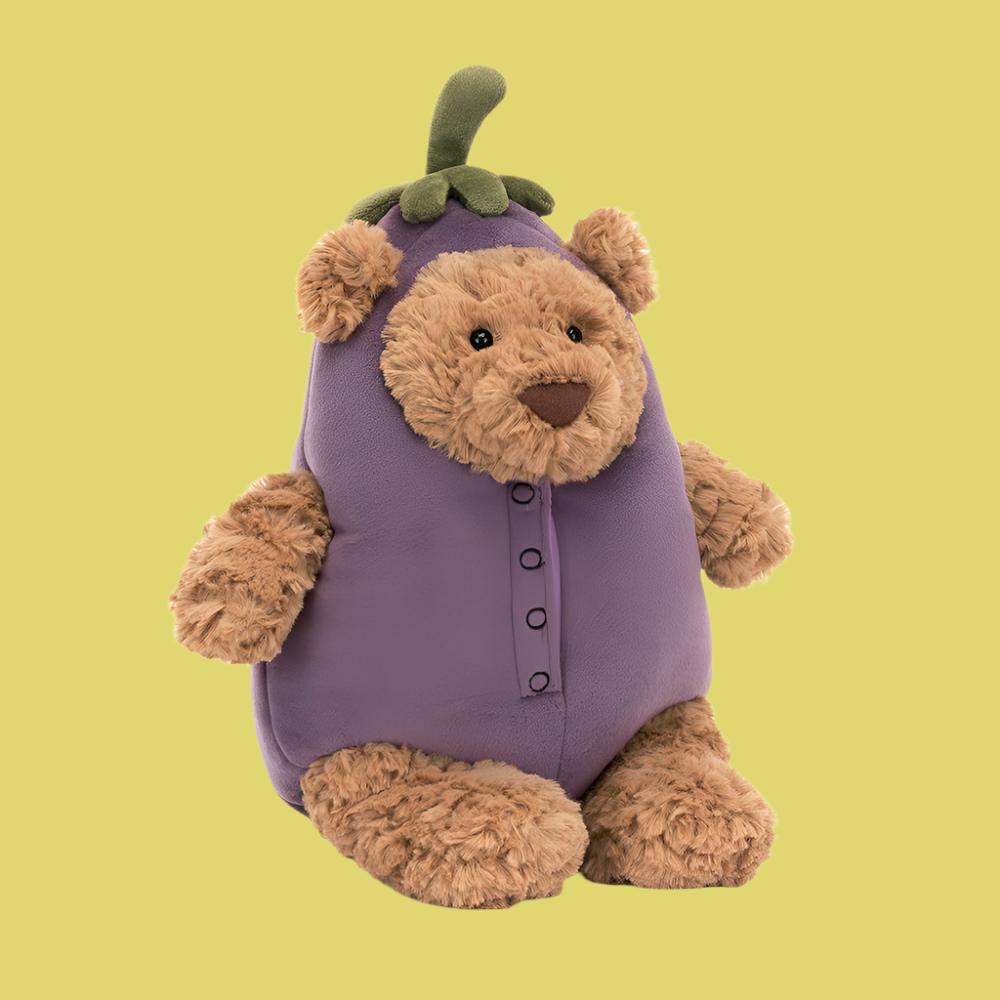 Jellycat Bartholomew Bear Aubergine 1