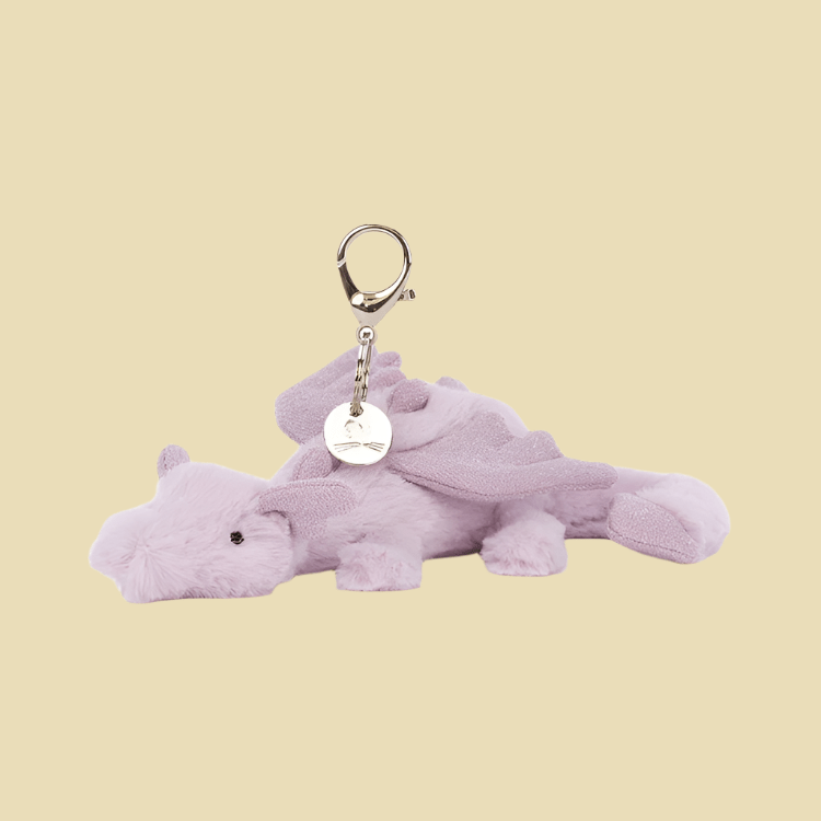 Lavender Dragon Bag Charm